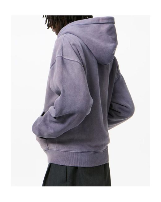 Our Legacy Purple Cropped Zip-Up Hoodie for men