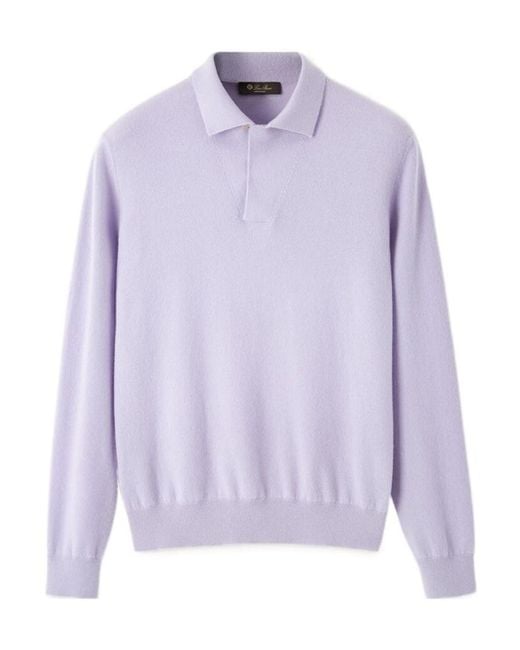 Loro Piana Purple Sergio Polo Shirt for men