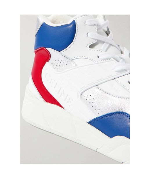 Céline Blue Lace-Up High-Top Casual Shoes for men