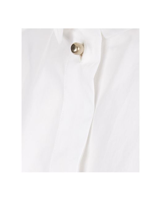 Quira White Buttoned Long-Sleeved Shirt