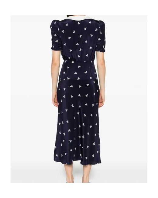Alessandra Rich Blue Short Sleeve Dress