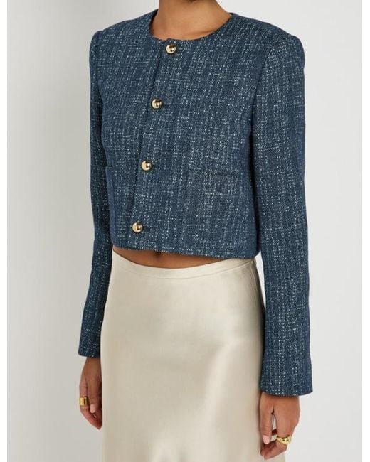 FRAME Blue The Tweed Jacket