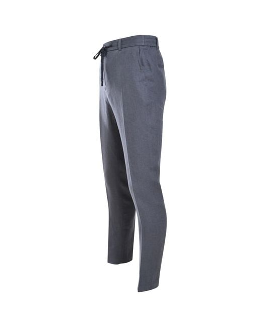 Peserico Blue Tapered Trousers for men