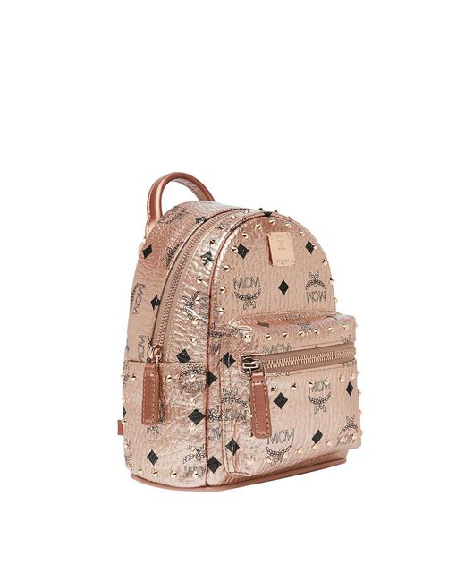 MCM Pink Rivet Backpack