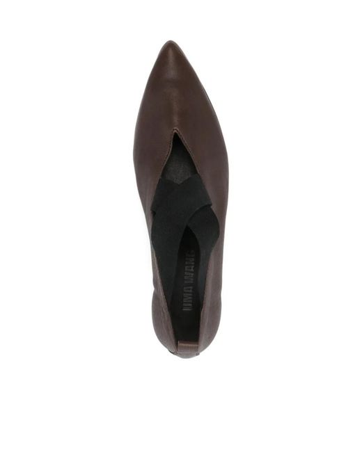 Uma Wang Brown 'Pointed' Ballerina