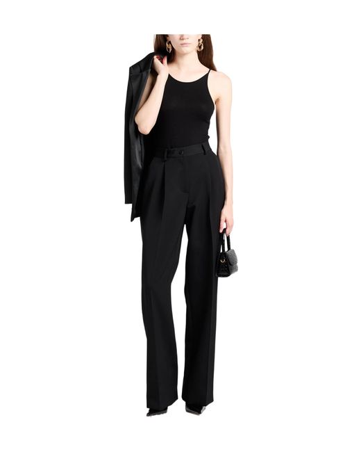 Dolce & Gabbana Black Minimal Straightleg Tailored Trousers