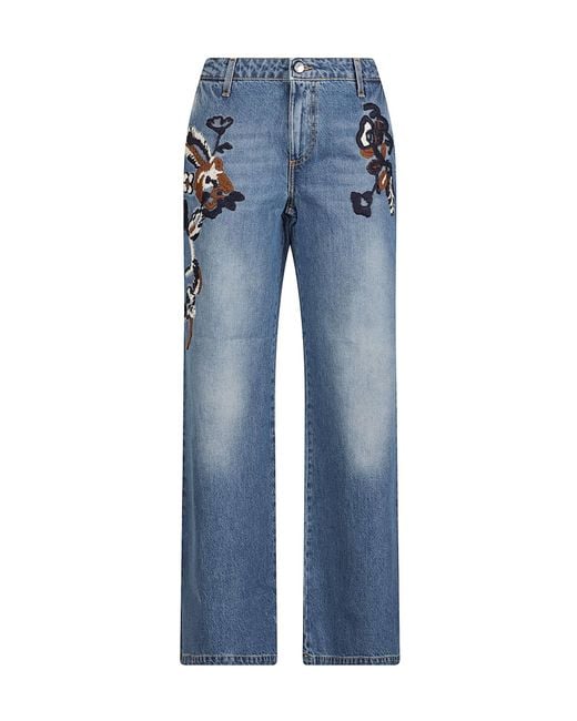 ERMANNO FIRENZE Blue Belt-Loop Jeans