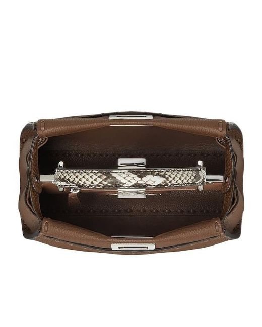 Fendi Brown Peekaboo Mini Tote Bag