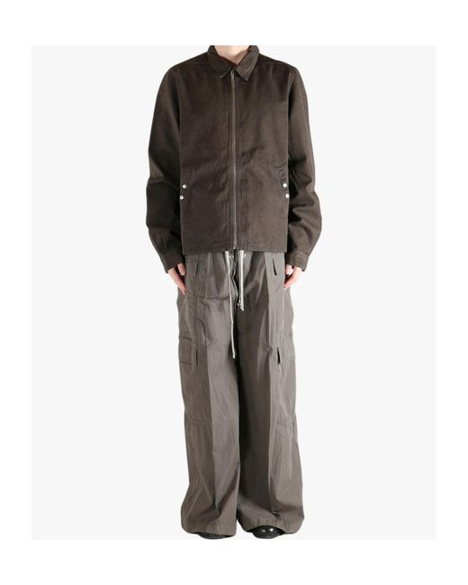 Rick Owens Gray Zipped Jacket for men
