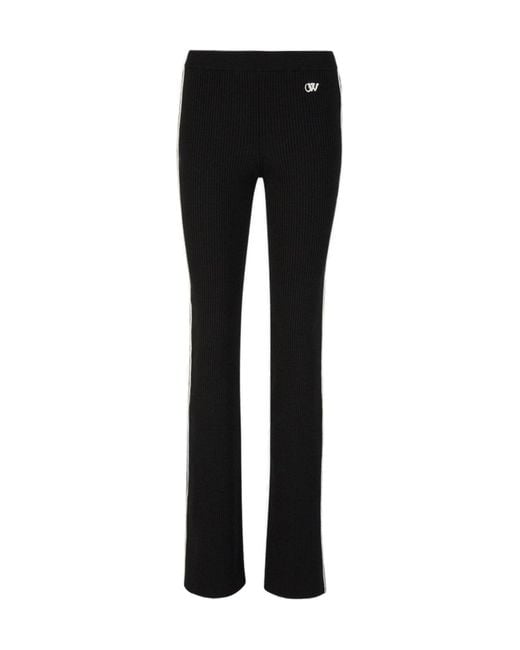 Off-White c/o Virgil Abloh Black High Waist Pleated Knitted Joggers