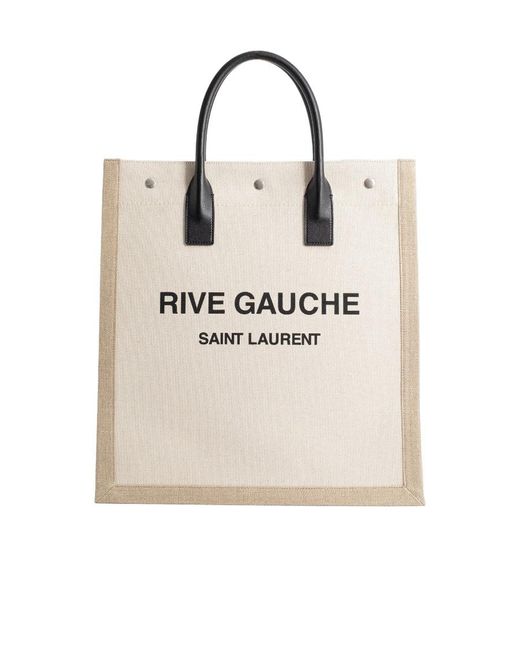 Saint Laurent White Logo Printed Top Handle Bag for men