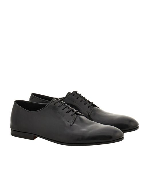 Ferragamo Black Tramezza Derby Shoe for men