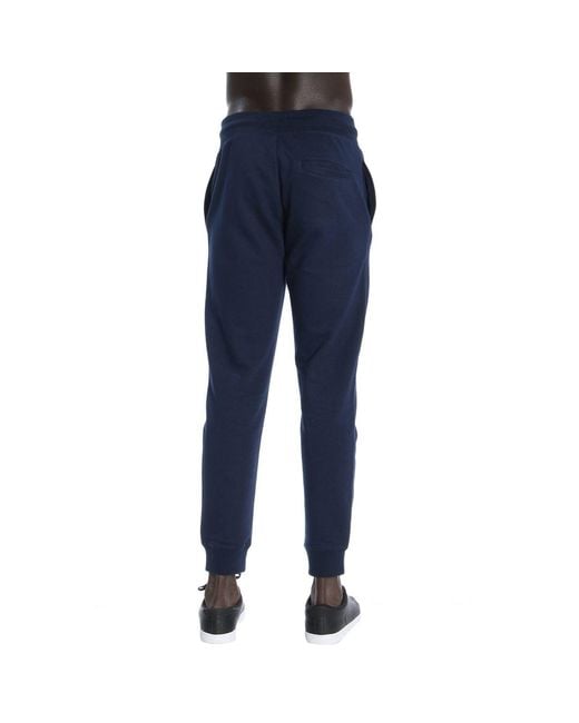Emporio Armani Blue Logo-Laced Sweatpants for men