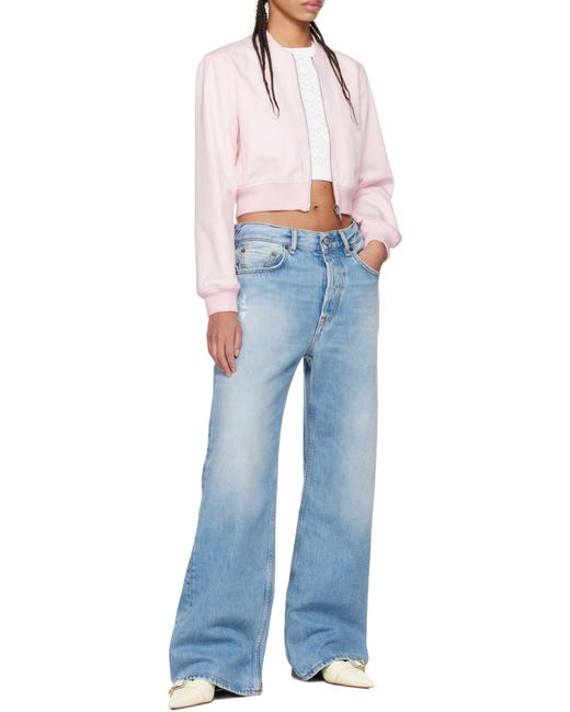 Givenchy Pink 4G Embroidered Zipped Bomber Jacket