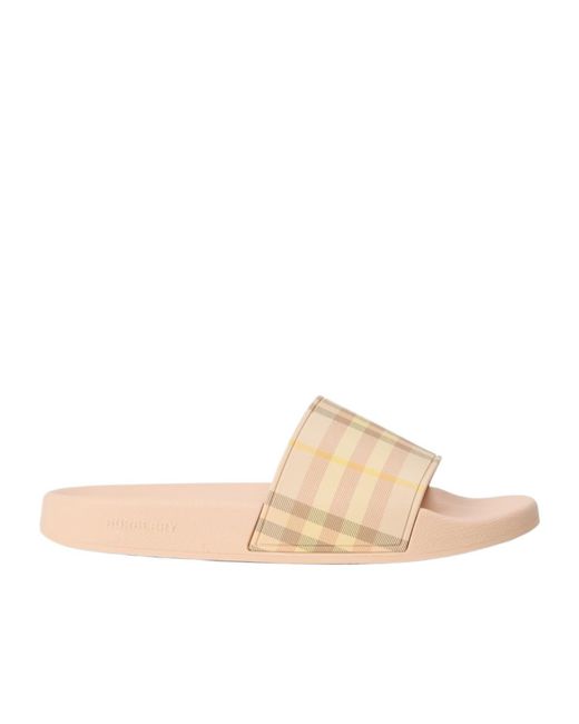 Burberry Natural Retro Plaid Slippers