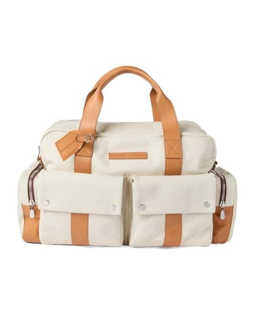 Brunello Cucinelli Multicolor Multiple-Pockets Duffle Bag for men