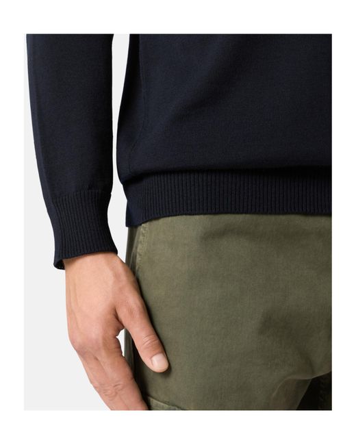 Stone Island Blue Logo Patch Roll Neck Jumper for men