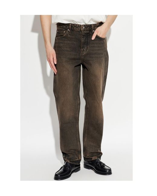 Represent Gray Vintage Straight-Leg Jeans for men