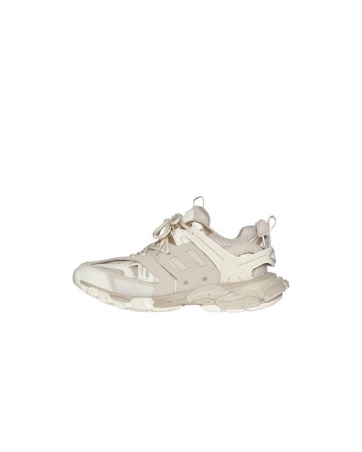 Balenciaga White Track Meshed Laced Sneaker for men