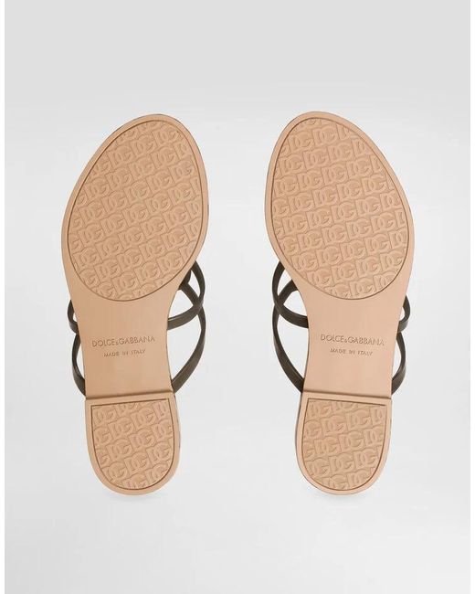Dolce & Gabbana White Leopard-Print Logo Flip-Flops