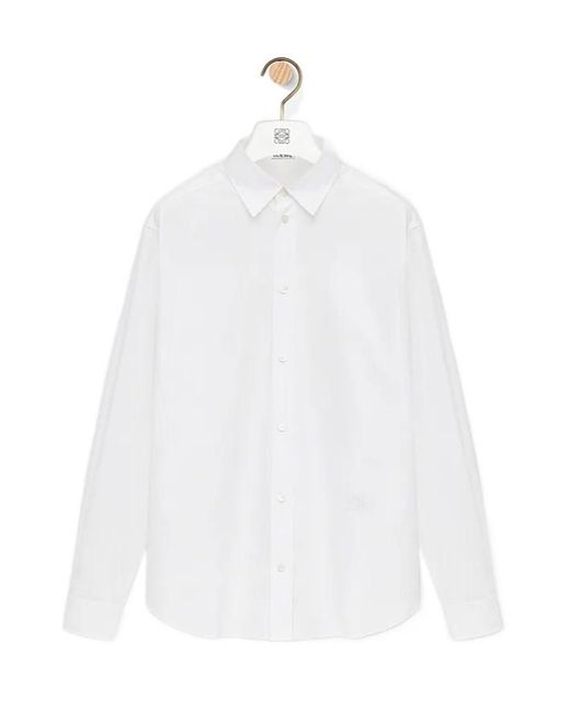 Loewe White Long Sleeve Buttoned Shirt for men