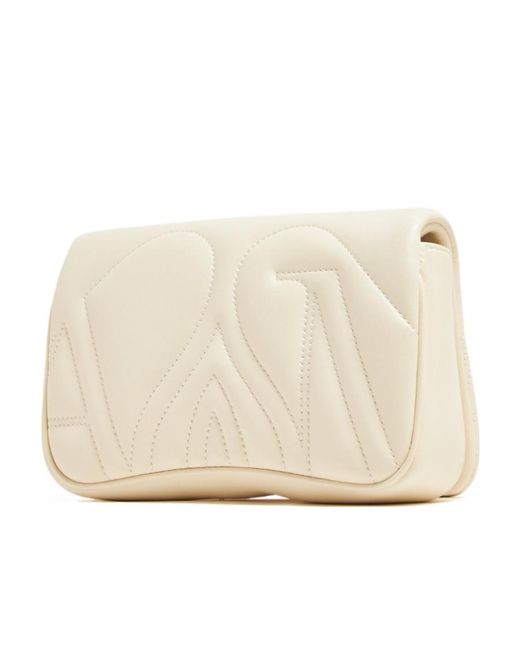 McQueen Natural The Seal Mini Crossbody Bag