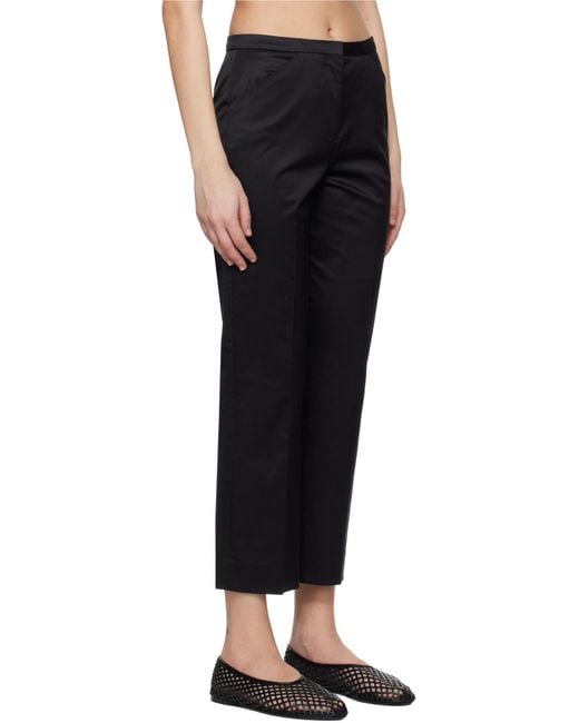 Totême  Black Totme Pressed Crease Cropped Trousers