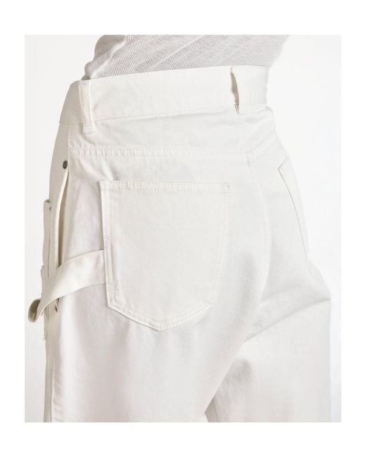 J.W. Anderson White Jw Anderson Logo Patch Straight-Leg Jeans