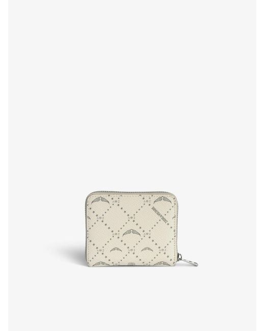 Zadig & Voltaire White Monogram-Pattern Wallet