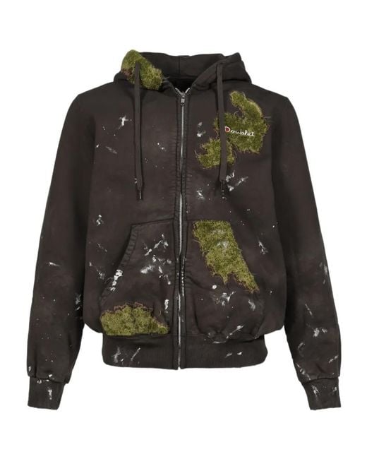 Doublet Gray Moss Grown Embroidery Long-Sleeve Hoodie for men