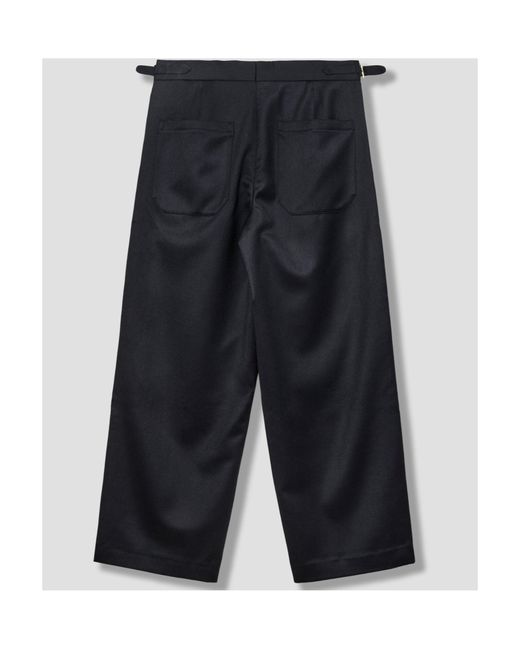 Bode Blue Wide-Leg Casual Pants for men