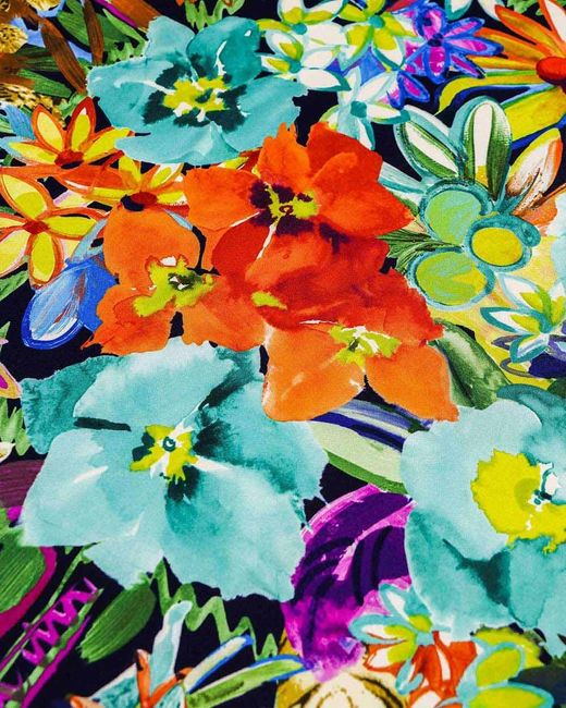 Ferragamo Green Printed Silk Scarf