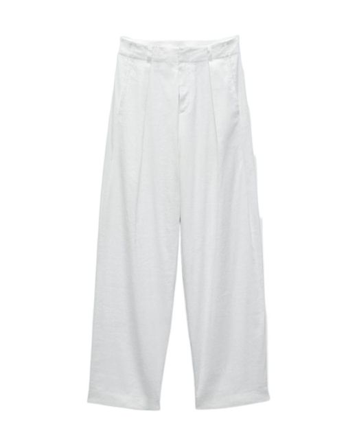 Rag & Bone White Belt-Loop Casual Pants