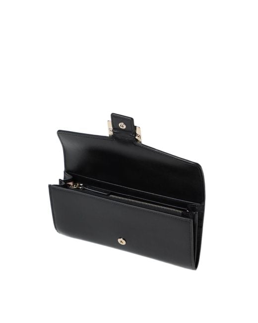 Roger Vivier Black Logo Engraved Rectangular Wallet