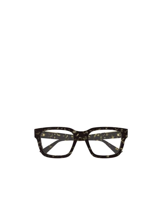 Gucci White Eyewear Rectangular Frame Glasses for men