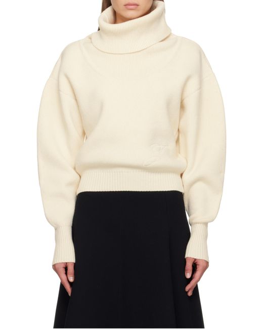 Jacquemus White The Pallone Turtleneck Knitted Sweater