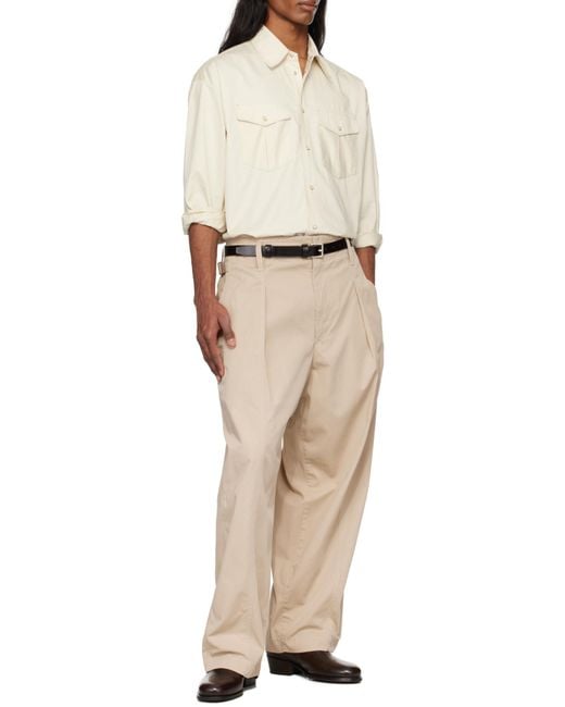 Lemaire White Western Shirt for men