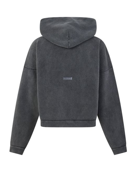 Acne Gray Charcoal Cropped Hoodie for men