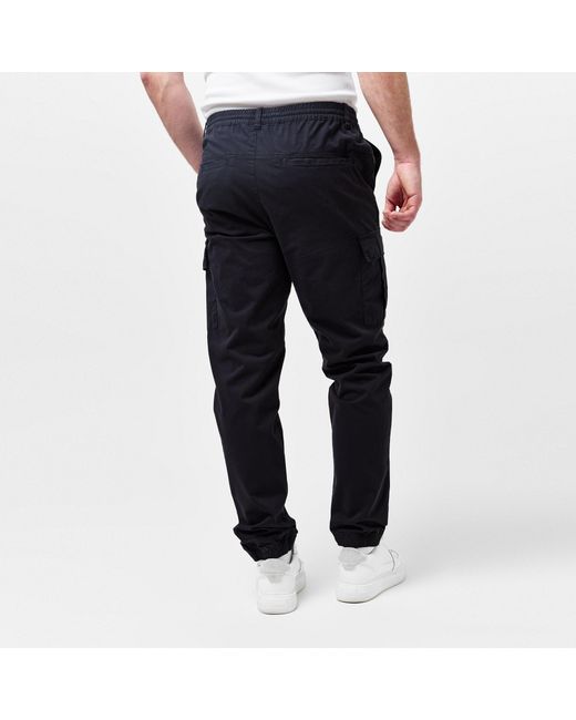Barbour Black Logo-Detail Cargo Pants for men