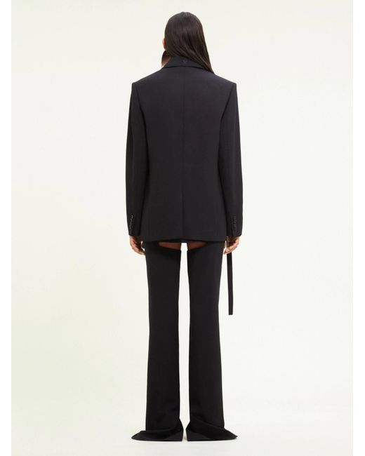 Courreges Blue Strap Single-Breasted Blazer