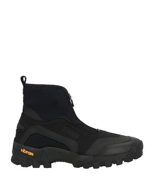 Ganni Black Simple Ankle Boots