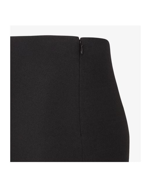 Fendi Black Wool Bouclé Skirt