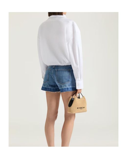 Givenchy White Cropped Poplin Shirt