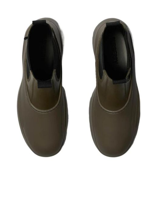 Burberry Brown Scoot Round-Toe Ankle Chelsea Boots for men