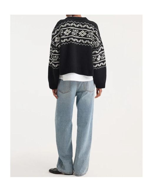 Rohe Black Cable-Knit Crew-Neck Sweater