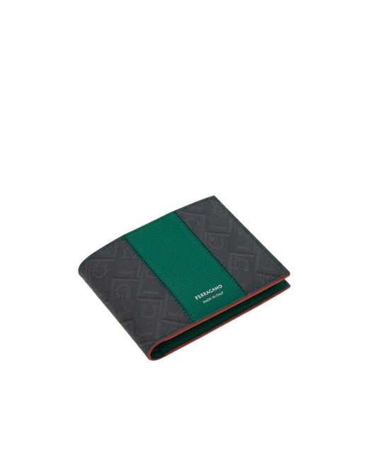 Ferragamo Green Ferragamo Monogram Wallet for men