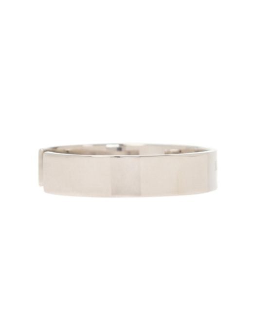 Maison Margiela White Logo Engraved Bracelet for men