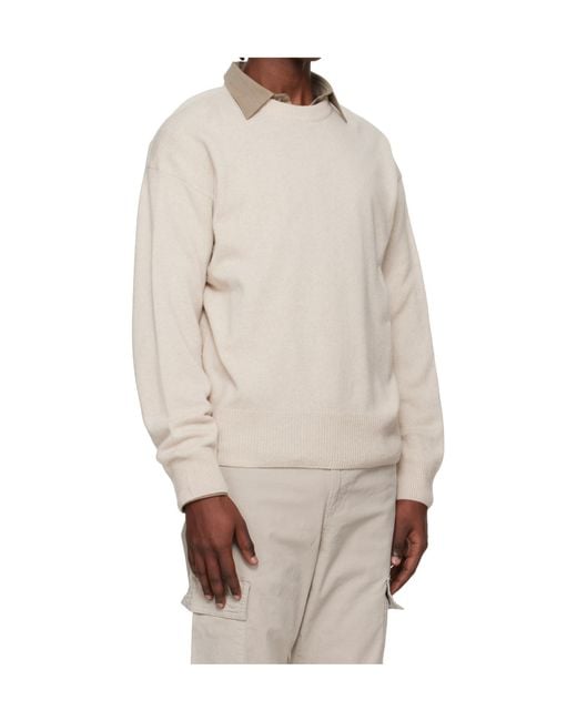 Boss Natural Wool Long-Sleeved Sweater for men