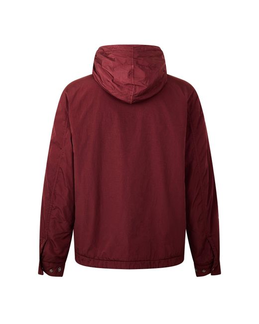 C P Company Red Hooded Technical Jacket for men
