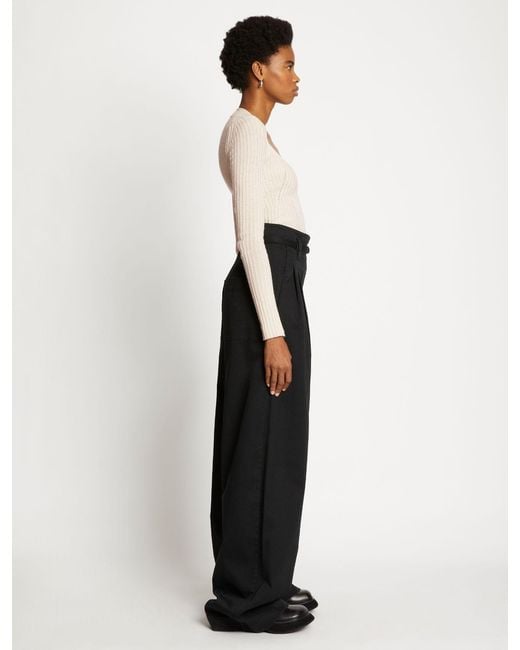 Proenza Schouler Natural Label Scoop Neck Knitted Top